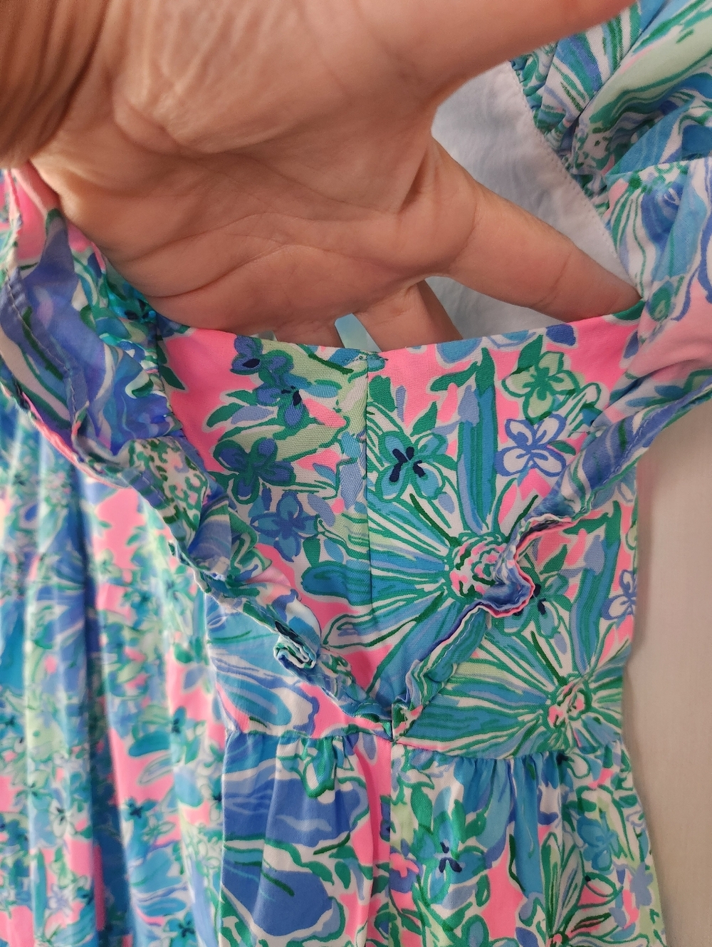 NWOT Lilly Pulitzer Aldena Ruffle Dress Large - Picture 4 of 8